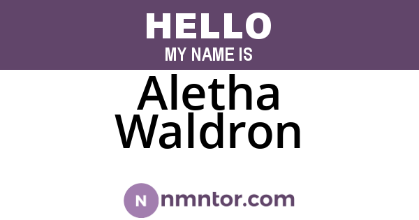 Aletha Waldron
