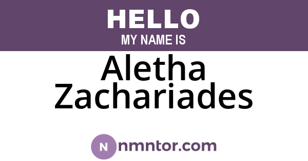 Aletha Zachariades