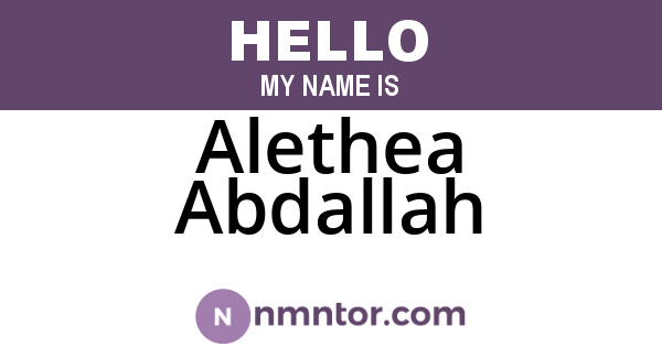 Alethea Abdallah