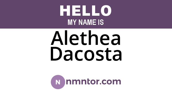 Alethea Dacosta