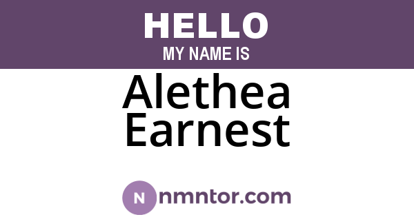 Alethea Earnest