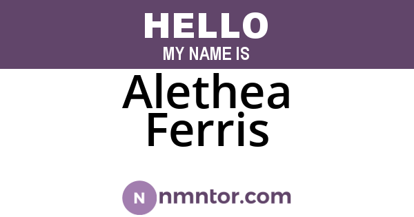 Alethea Ferris