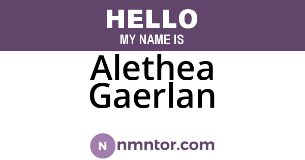 Alethea Gaerlan