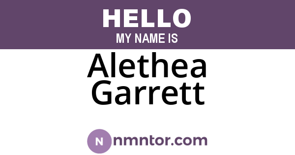 Alethea Garrett
