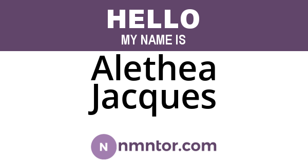 Alethea Jacques