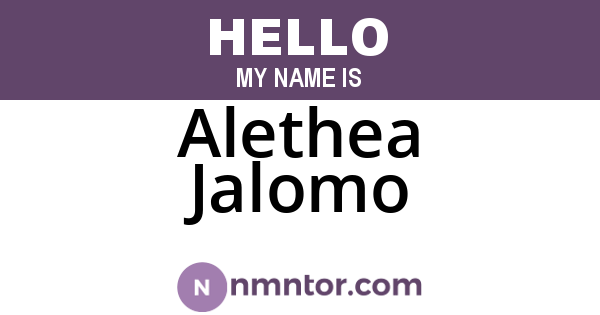Alethea Jalomo
