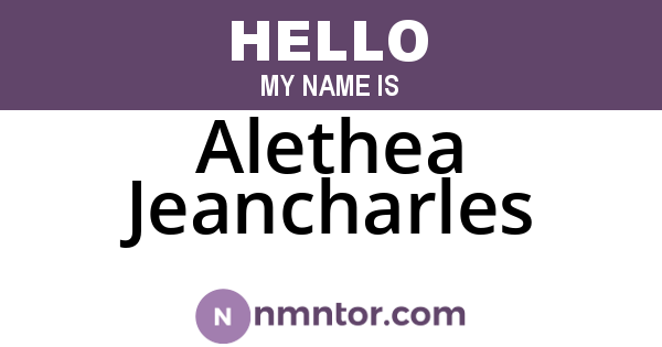 Alethea Jeancharles