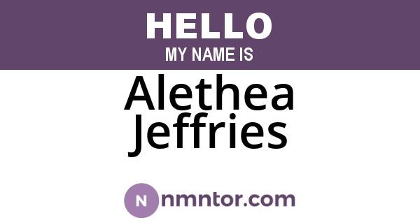 Alethea Jeffries