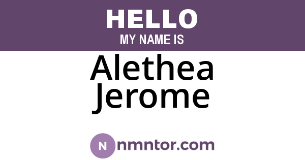 Alethea Jerome