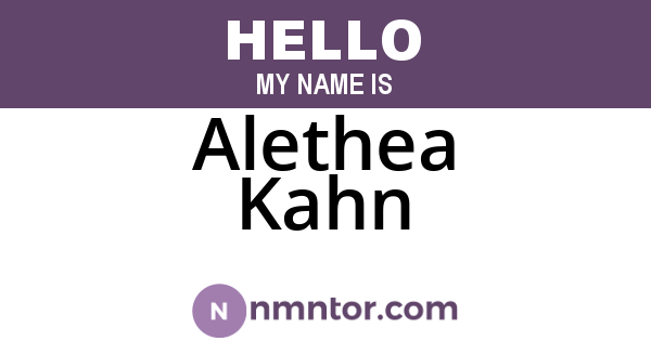 Alethea Kahn