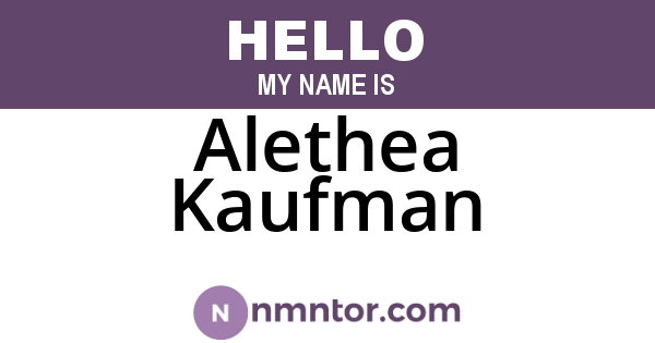 Alethea Kaufman