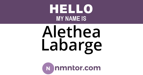 Alethea Labarge