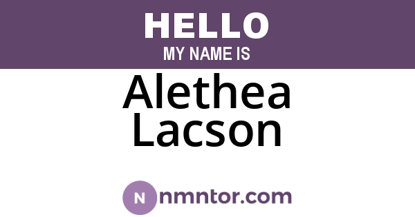 Alethea Lacson