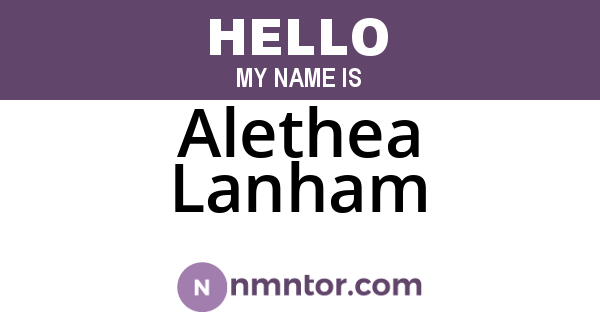 Alethea Lanham