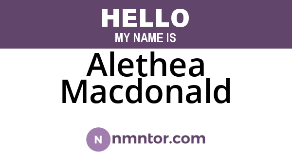 Alethea Macdonald