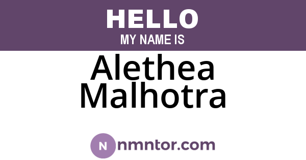 Alethea Malhotra