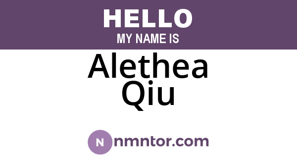 Alethea Qiu
