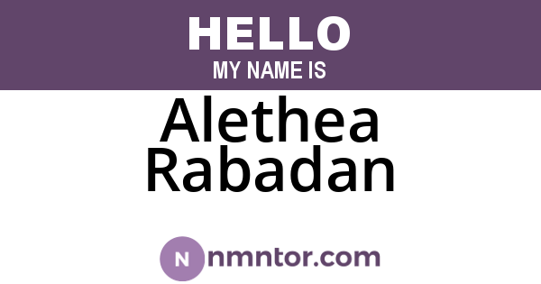 Alethea Rabadan