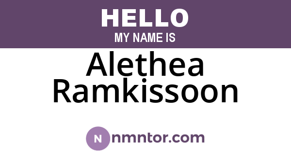 Alethea Ramkissoon