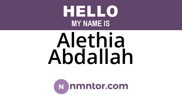 Alethia Abdallah