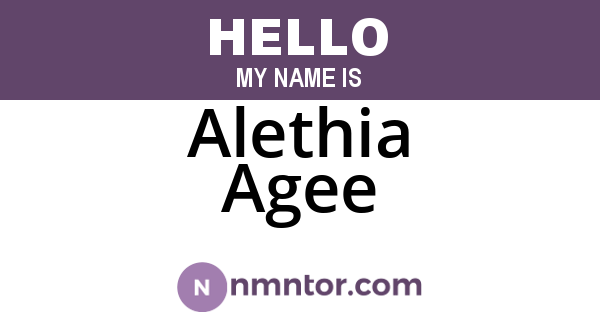 Alethia Agee