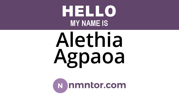 Alethia Agpaoa