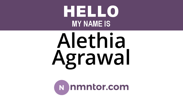 Alethia Agrawal