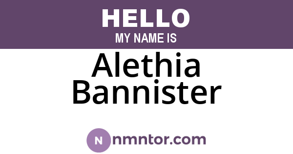 Alethia Bannister
