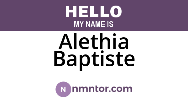 Alethia Baptiste