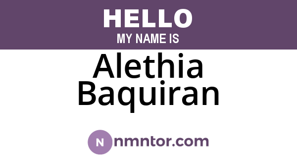 Alethia Baquiran