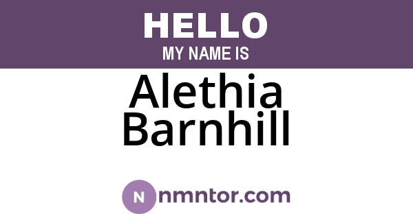 Alethia Barnhill