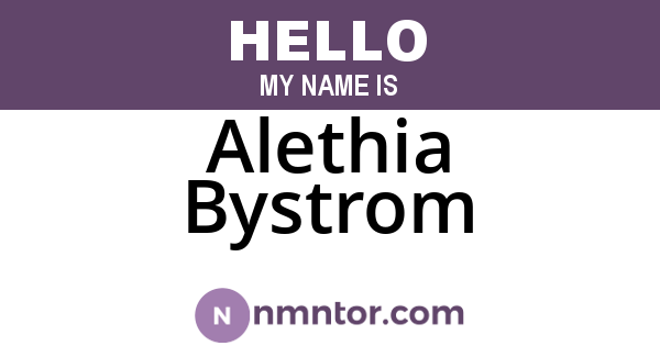 Alethia Bystrom