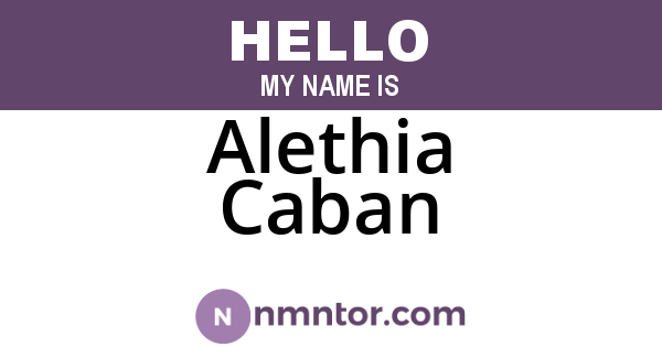 Alethia Caban