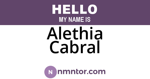 Alethia Cabral