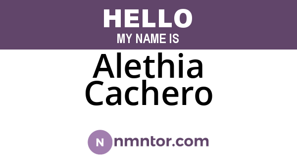 Alethia Cachero