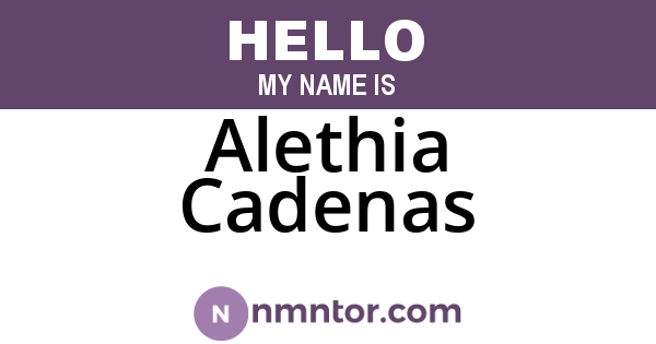Alethia Cadenas