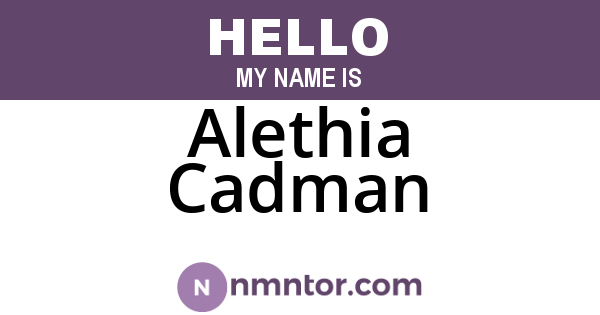 Alethia Cadman