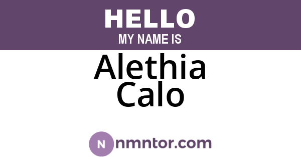 Alethia Calo