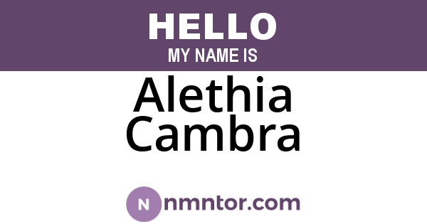 Alethia Cambra