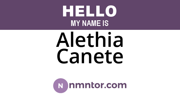 Alethia Canete