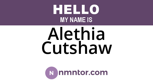 Alethia Cutshaw