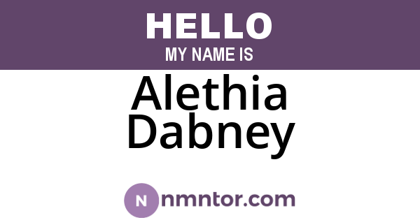 Alethia Dabney