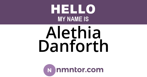 Alethia Danforth
