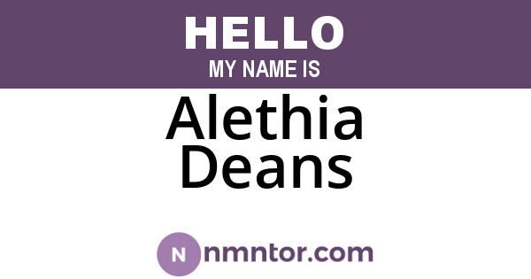 Alethia Deans