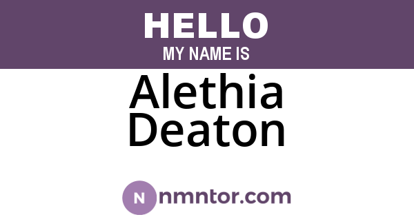 Alethia Deaton