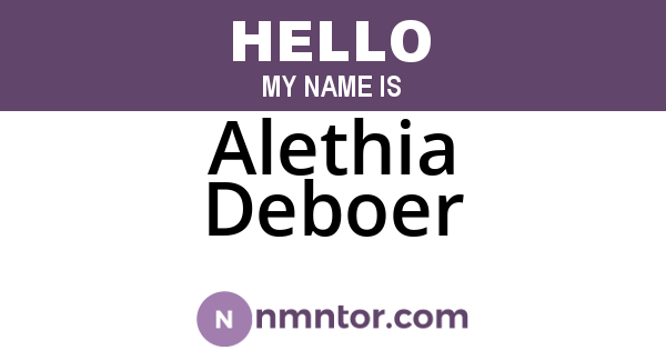 Alethia Deboer