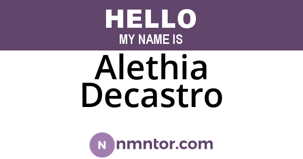 Alethia Decastro