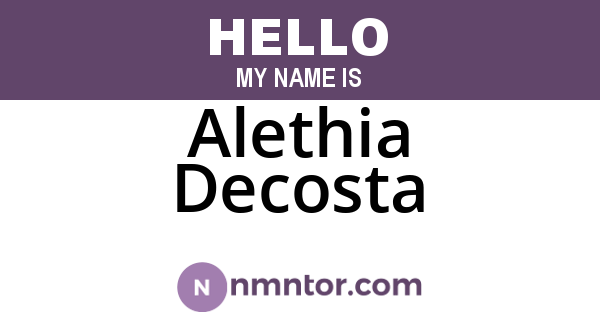 Alethia Decosta