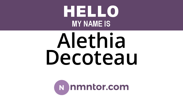 Alethia Decoteau
