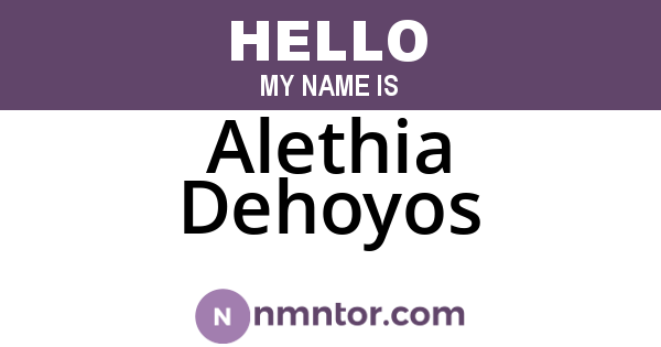 Alethia Dehoyos